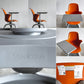 スチールケース Steelcase ノード node ミーティングチェア オフィスチェア シトロン 可動式サイドテーブル＆キャスター付 A 〓