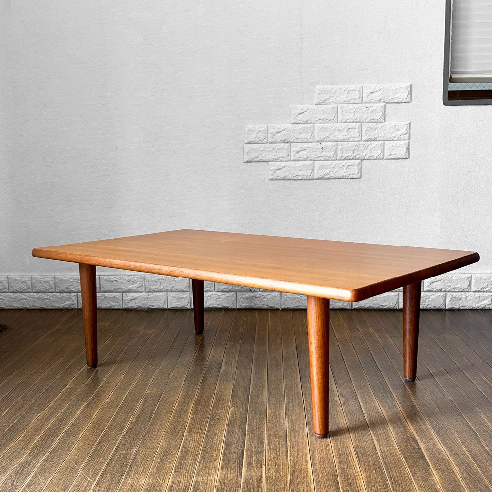 フカザワウッドワーキング FUKAZAWA WOOD WORKING ライムライト LIME-LIGHT ローテーブル チーク材 W121cm ジャパンビンテージ ◎