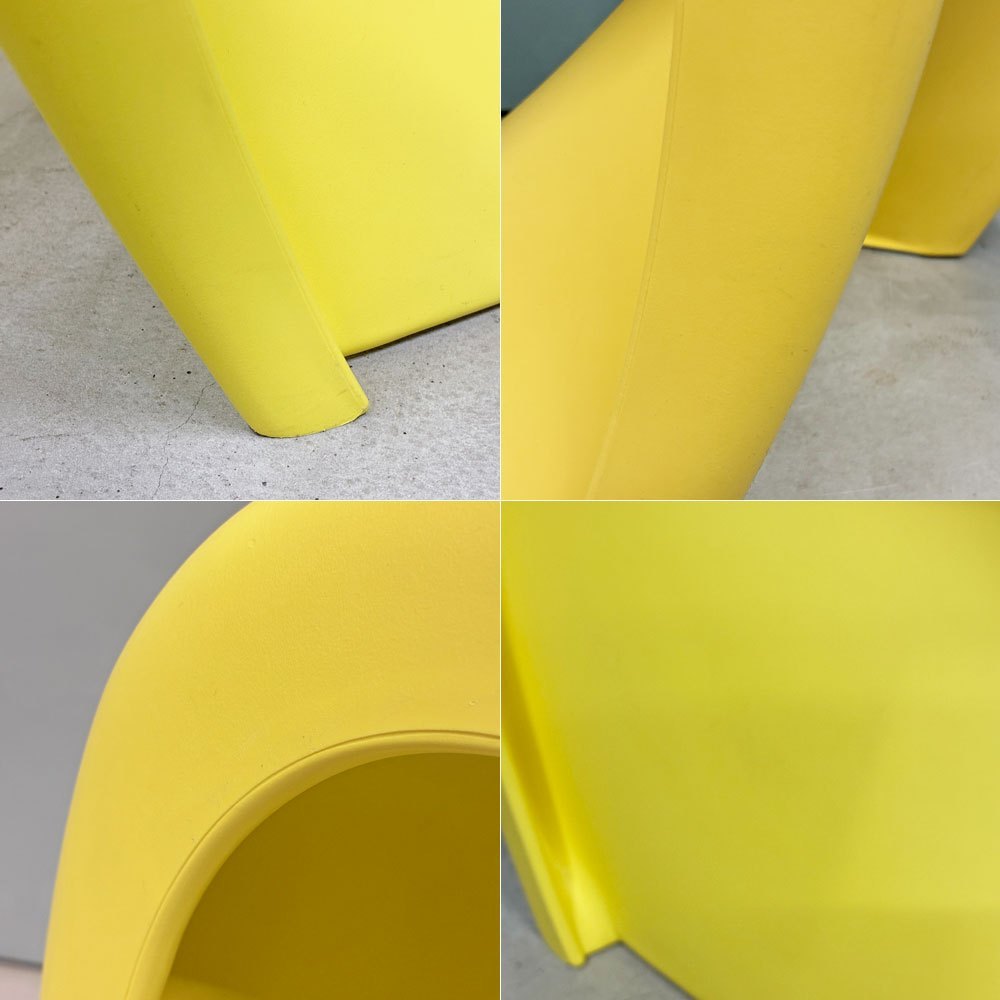 ヴィトラ vitra パントンチェア ダイニングチェア スタッキングチェア イエロー ヴェルナー・パントン Panton ミッドセンチュリー スペースエイジ B ◎