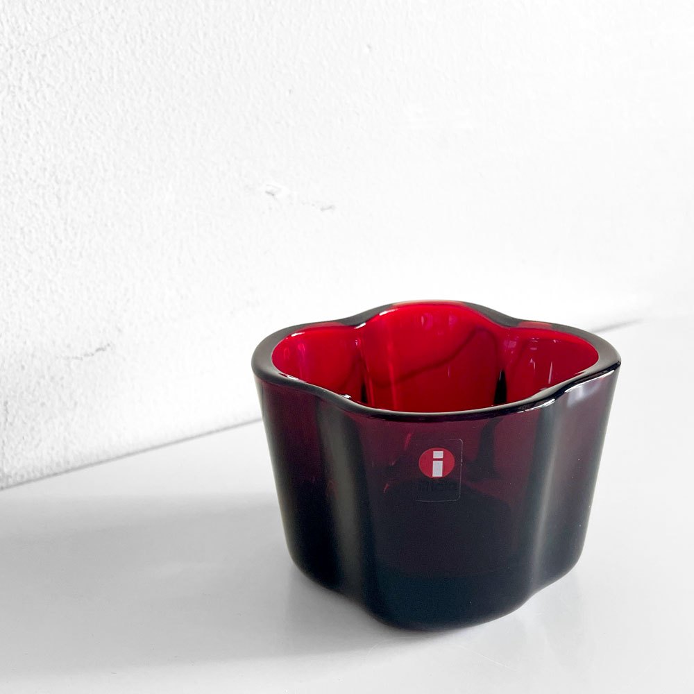 イッタラ iittala アルヴァ・アアルトコレクション Alvar Aalto Collection キャンドルホルダー H60mm クランベリー 北欧雑貨 廃盤色 ■