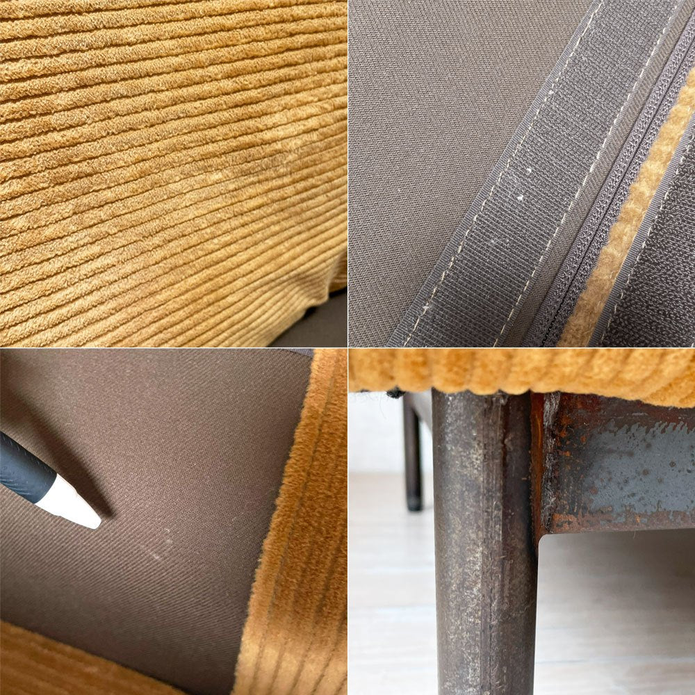 トラックファニチャー TRUCK FURNITURE DTソファ DT SOFA 1P ラウンジチェア コーデュロイ ブラウン フェザークッション W107㎝ 希少 廃盤 ★
