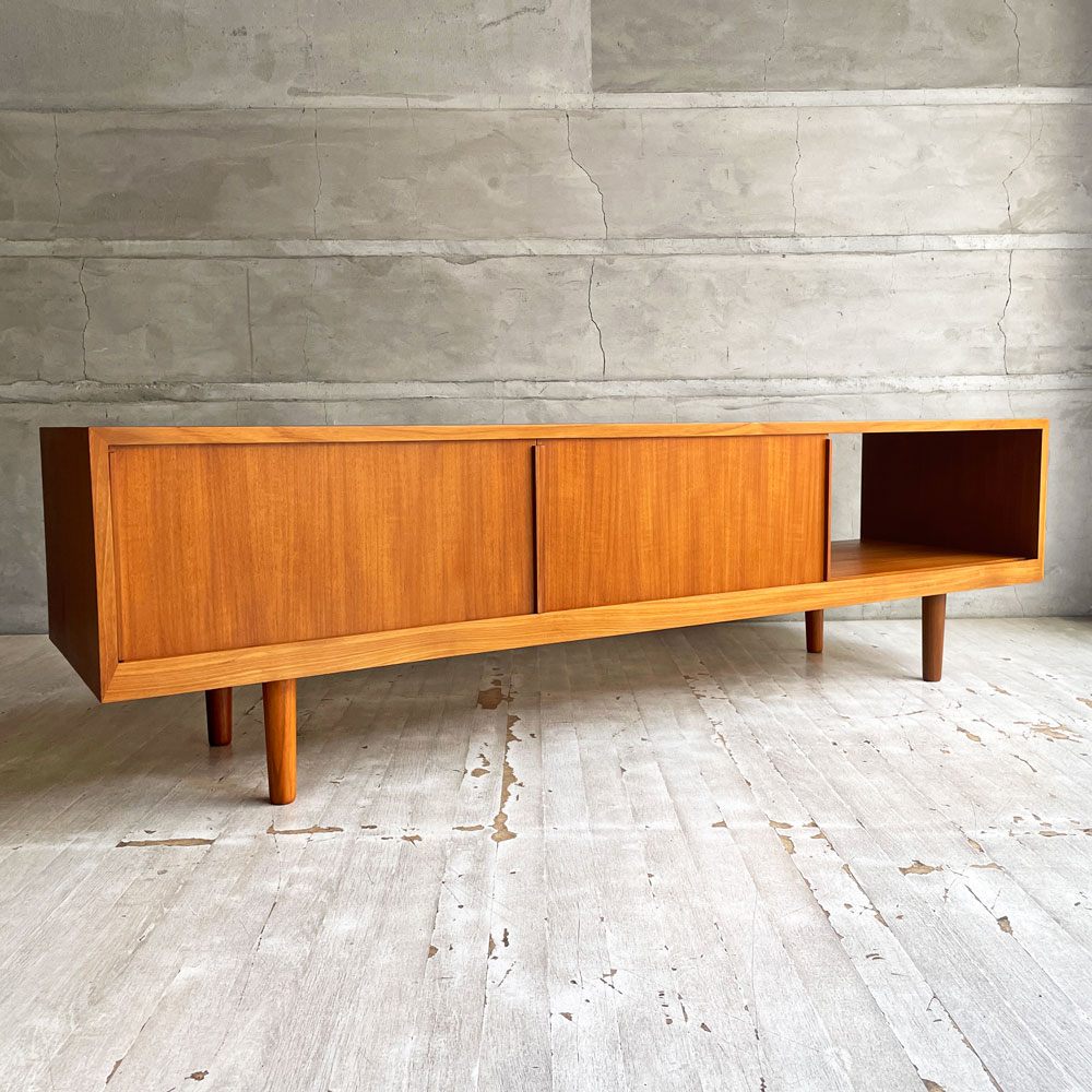 クロロス CHLOROS カットスルーワンステップ Cut Through 1step テレビボード AVボード チーク材 北欧スタイル W152cm 定価￥59,400- ♪