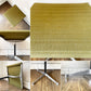 ハーマンミラー Herman Miller アルミナムグループ オットマン スツール ファブリック ライトグリーン系 アルミバフベース 4本脚 C&R イームズ ◎