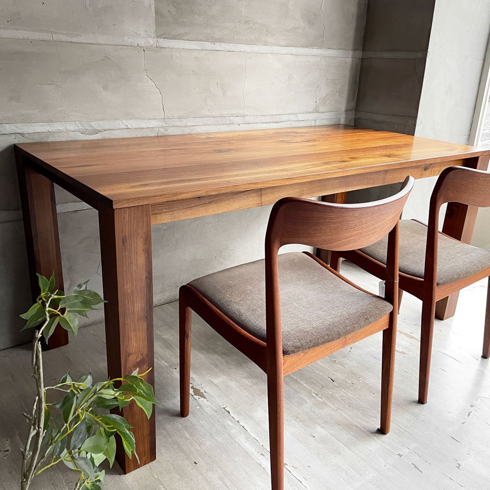 アール・テック R-TEC イージー ダイニングテーブル Easy Dining Table ウォールナット無垢材 モダンデザイン 国産 大川家具 ♪
