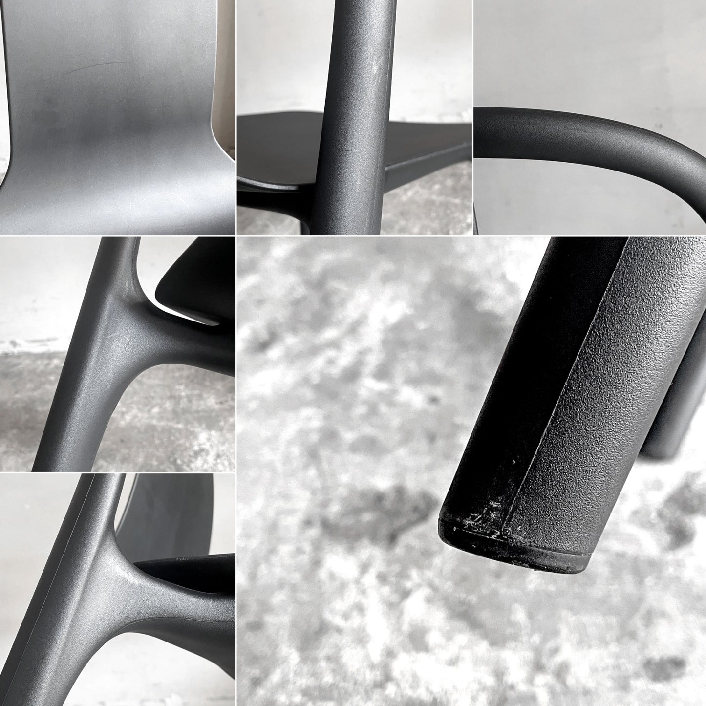 ヴィトラ Vitra ベルヴィルチェア Belleville Chair ダイニングチェア スタッキングチェア ディープブラック ロナン & エルワン・ブルレック B ■