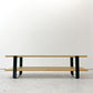 かなでもの KANADEMONO THE TV BOARD LOW TABLE ラバーウッド無垢材 × Black Steel w120cm ナチュラル ●