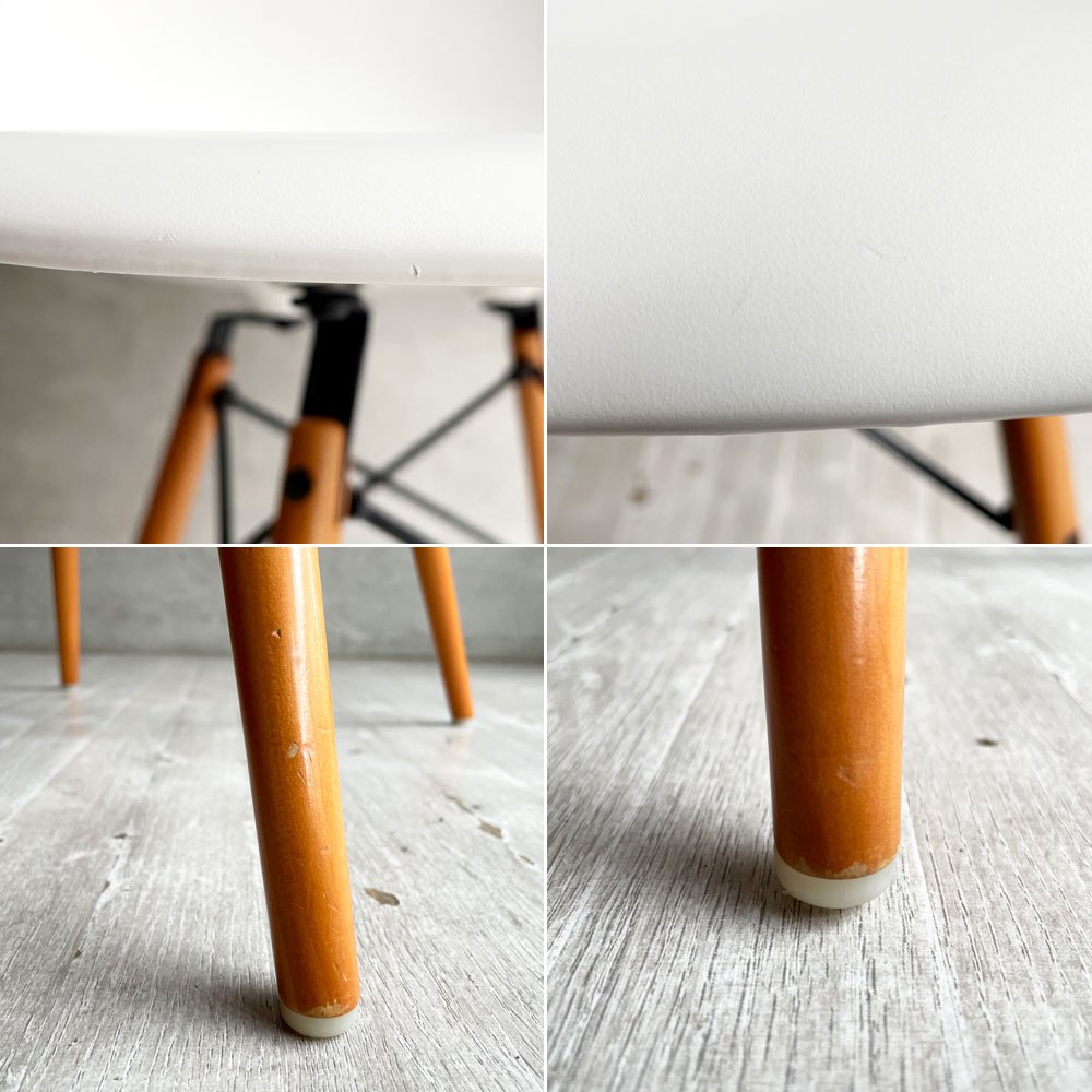 ハーマンミラー Herman Miller × ヴィトラ vitra サイドシェルチェア ポリプロピレン ドゥエルレッグ ホワイト  C&R イームズ ミッドセンチュリー ♪