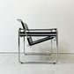 ワシリーチェア Wassily Chair ブラック 本革 マルセルブロイヤー バウハウス 名作家具 モダニズムデザイン リプロダクト品 ●
