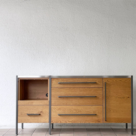 クラッシュゲート CRASH GATE イージーライフ Easy Life アトランダム キッチンカウンターセット オーク材 サイドボード インダストリアルデザイン ◇