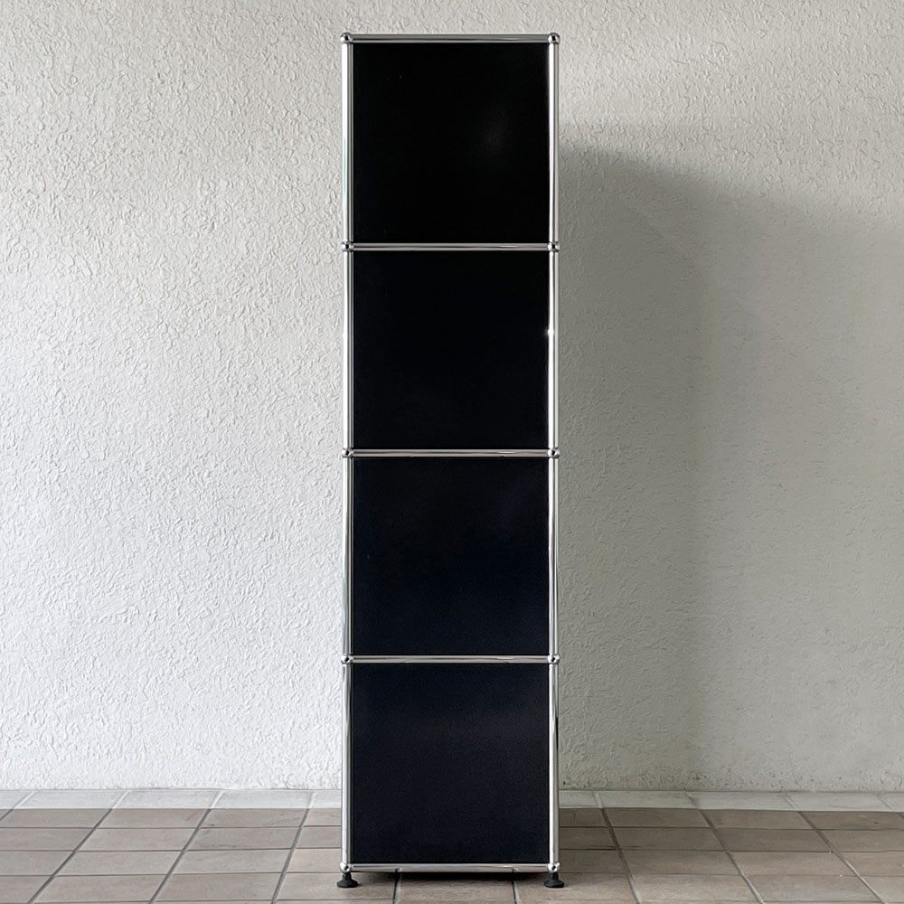 ユーエスエムハラー USM Haller モジュラーファニチャー Modular Furniture キャビネット シェルフ 1列4段 旧型 スイス ◇