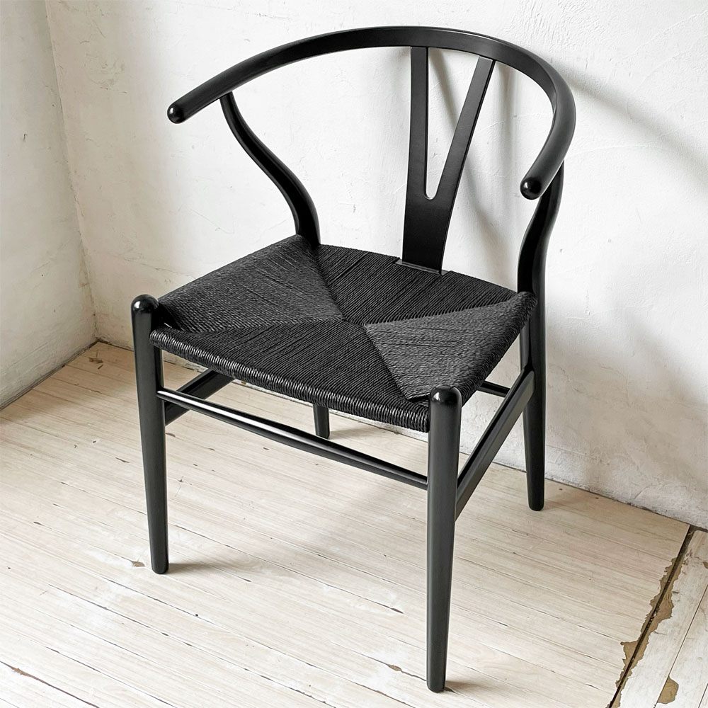 カールハンセン＆サン Carl Hansen & Son CH24 Yチェア ブラックラッカー × ブラックペーパーコード ハンス・J・ウェグナー ビーチ材 北欧家具 定価￥118,800- B ★