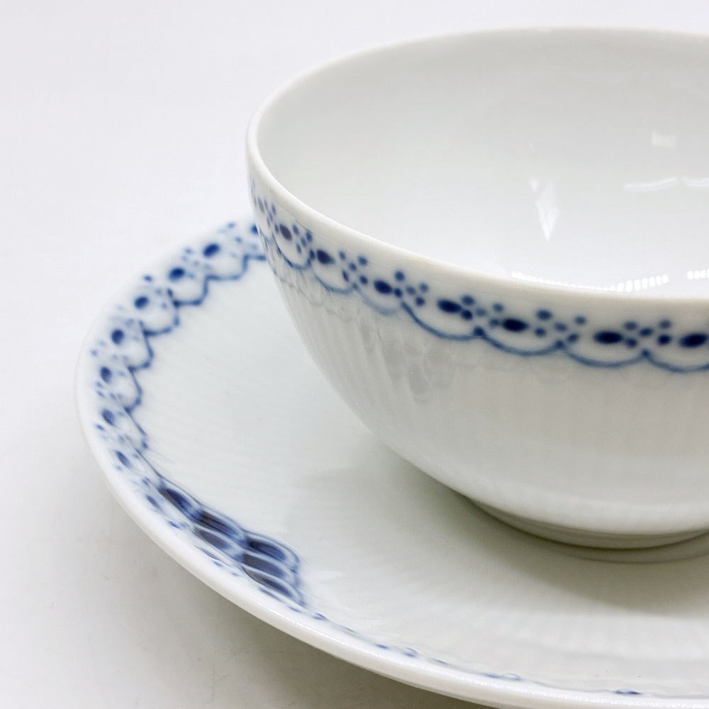 ロイヤルコペンハーゲン ROYAL COPENHAGEN プリンセス ティーカップ&ソーサー 220ml C&S デンマーク 北欧食器 E ●