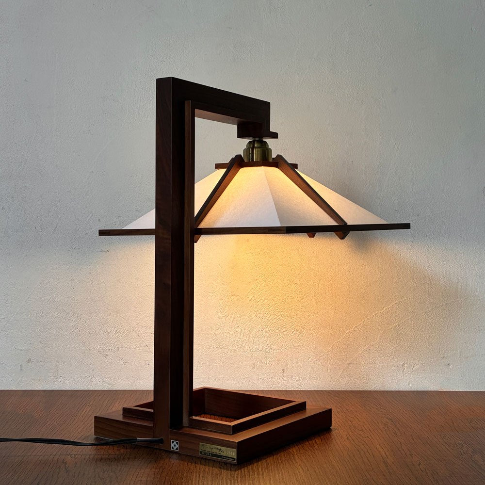 ヤマギワ YAMAGIWA タリアセン1 ミニ TALIESIN1 MINI 322S7314 ウォールナット材 E17 フランク・ロイド・ライト FRANK LLOYD WRIGHT 美品 定価￥110.000- ★