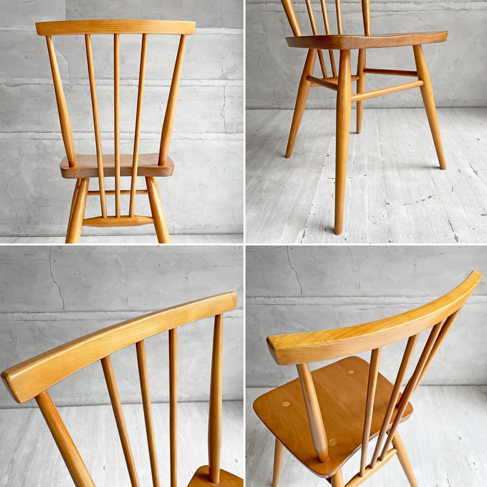 アーコール Ercol スティックバックチェア スピンドルチェア エルム材 UKビンテージ 英国家具 ♪