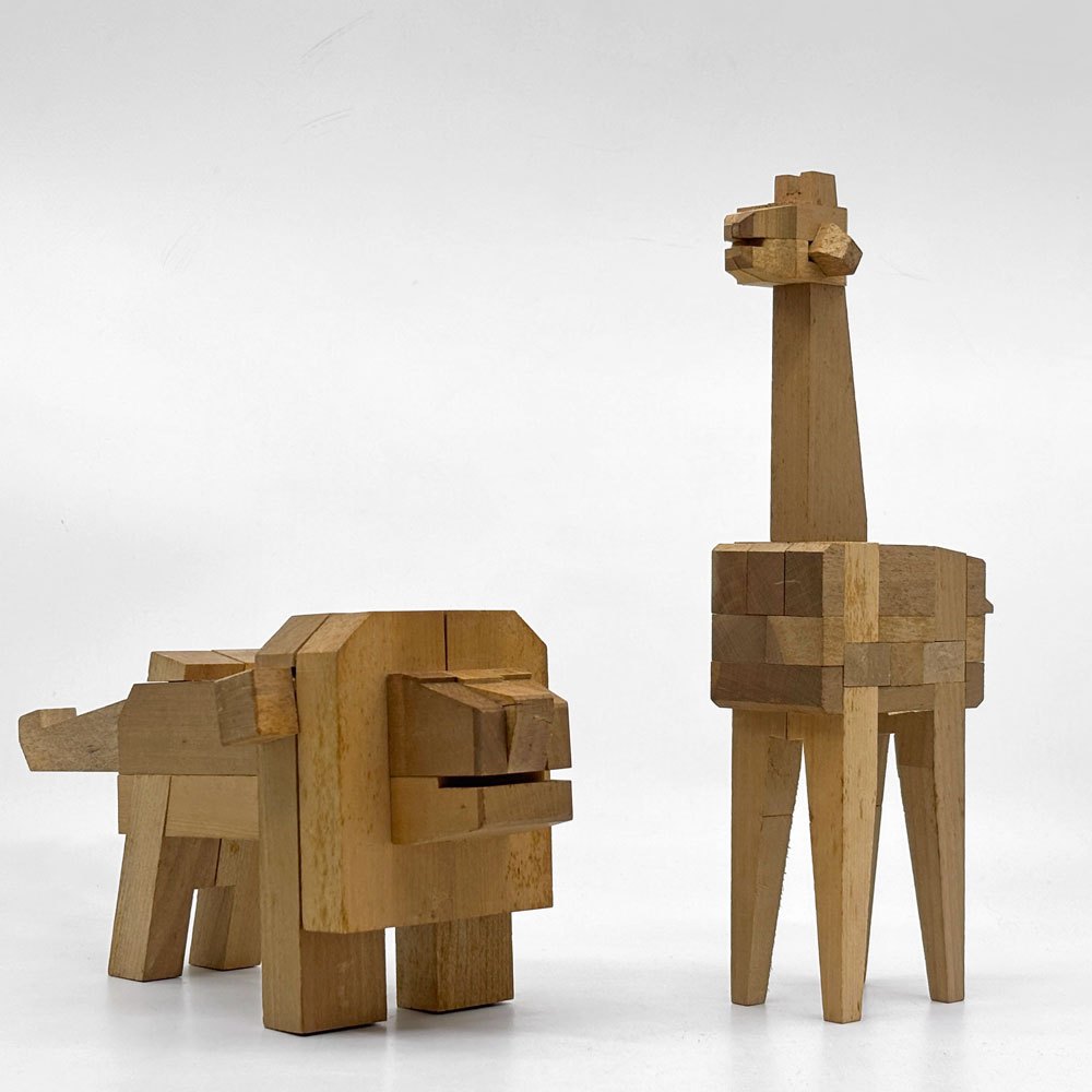 山中組木工房 Yamanaka Kumiki 動物シリーズ ライオン 三代目 山中広吉 箱根伝統工芸 組木細工 ●