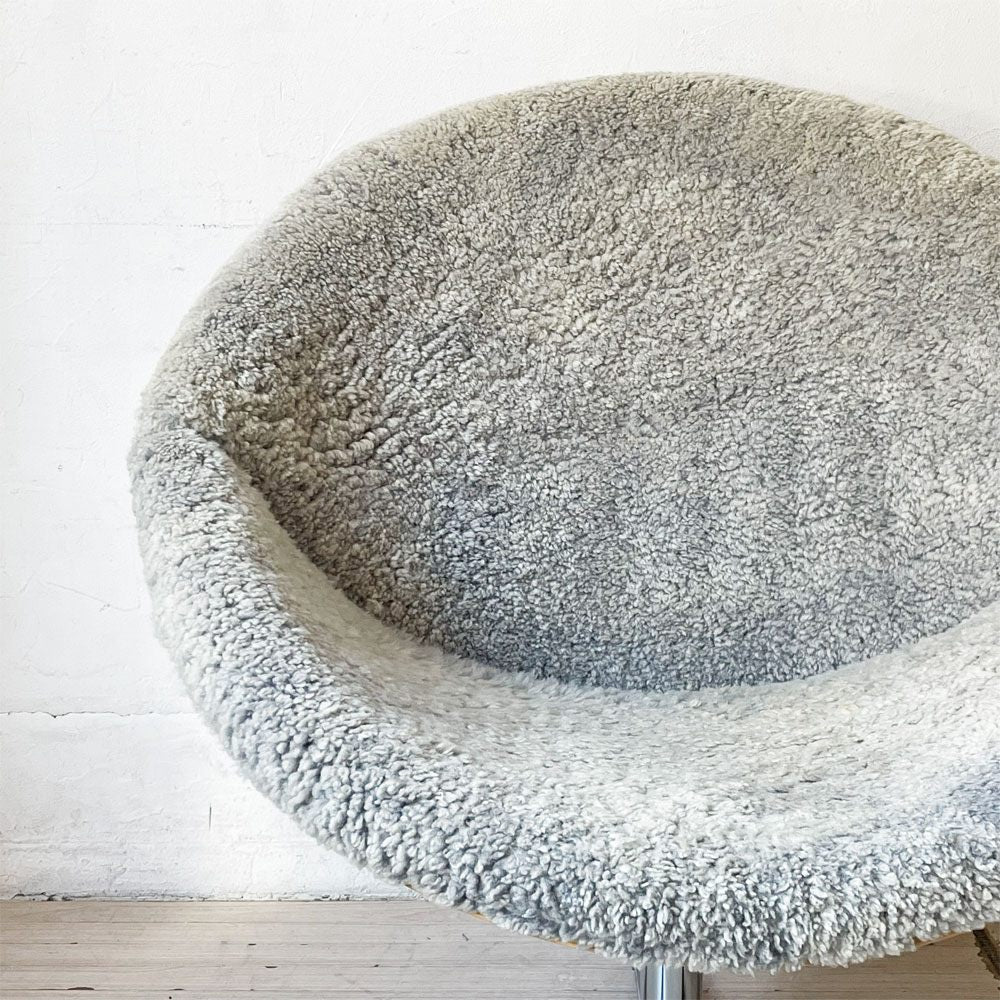 スウェデッセ SWEDESE アモリーノ Amorino ラウンジチェア シープスキン プライウッド Bror Boije スウェーデン 北欧家具 希少 ★