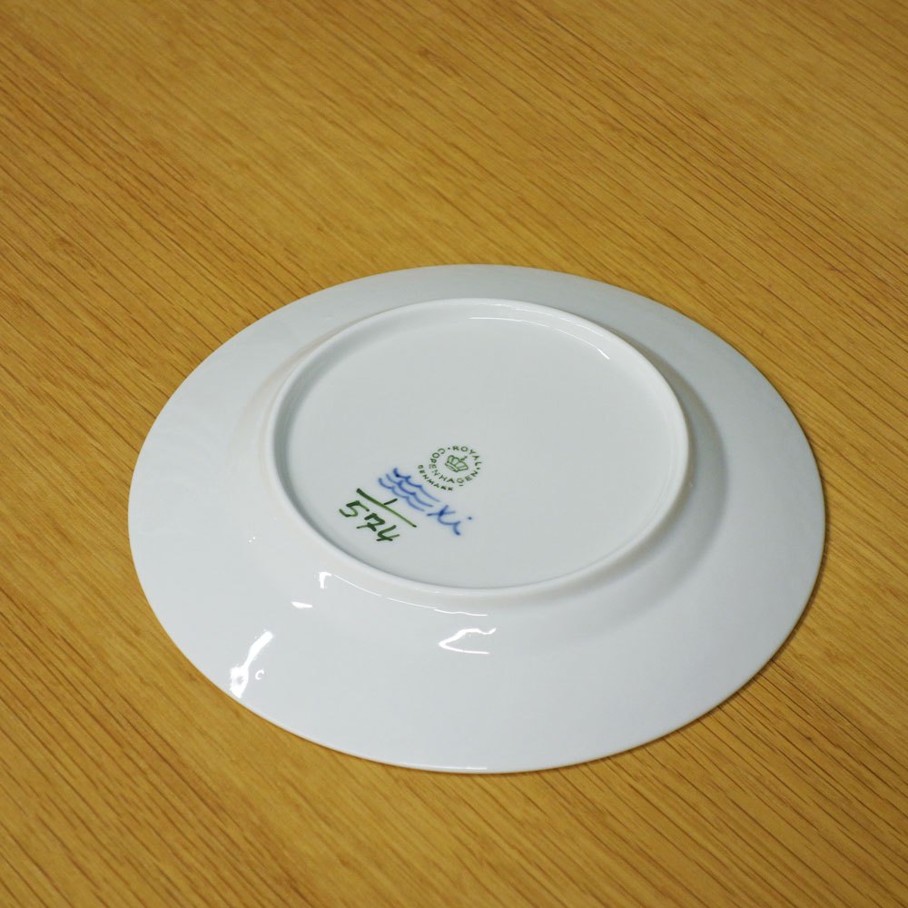 ロイヤルコペンハーゲン ROYAL COPENHAGEN ブルーフルーテッド ハーフレース プレート 17cm 北欧食器 A ◎