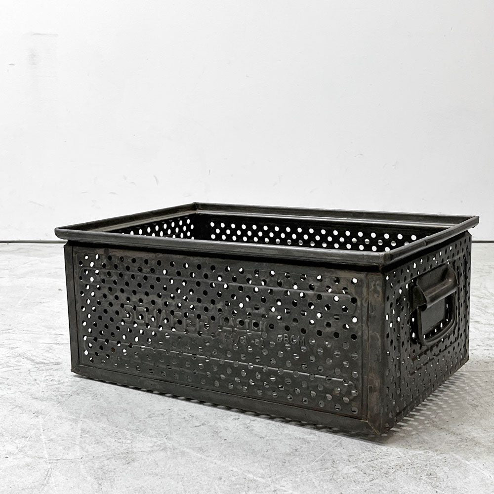 SCHAFER スタッキング ストレージボックス パンチングメタル インダストリアル ドイツビンテージ D ●