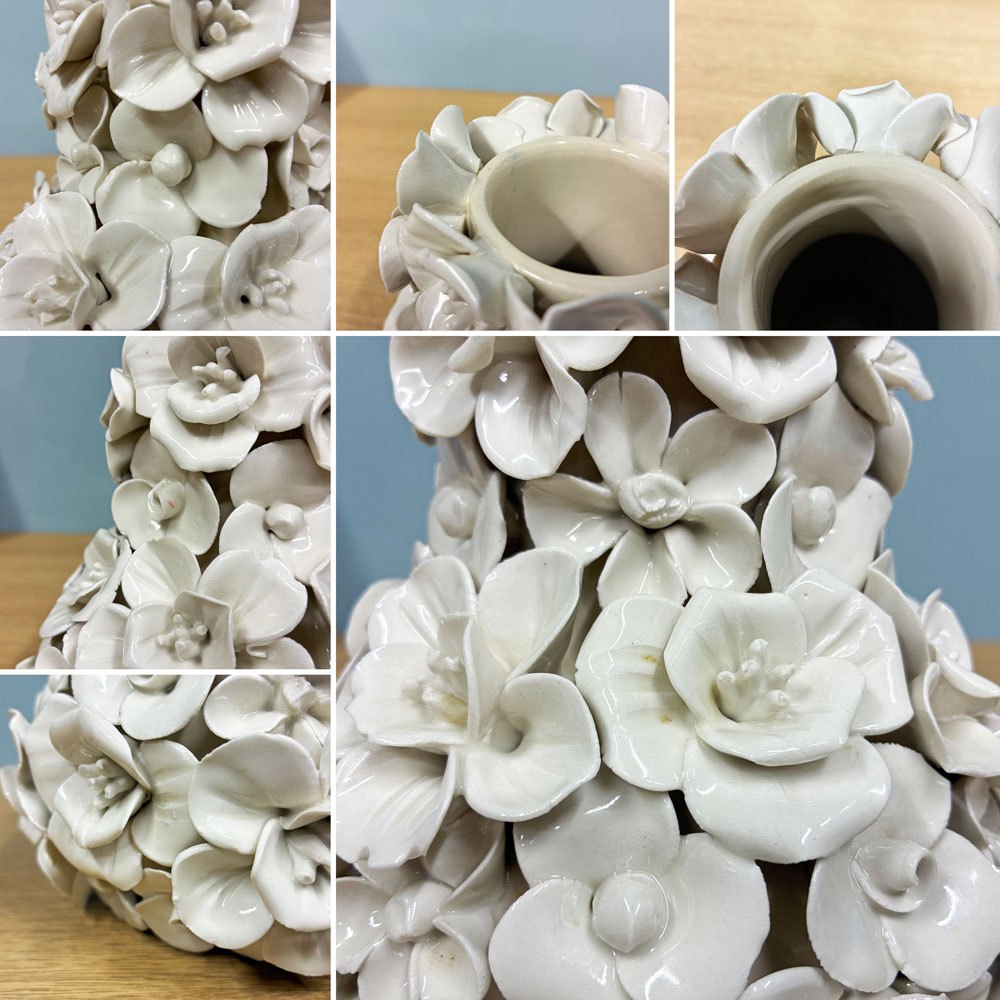 デスボッズ Despots Vase deco with flowers ホワイト 花瓶 陶器 フラワーベース 小サイズ オランダ ◎