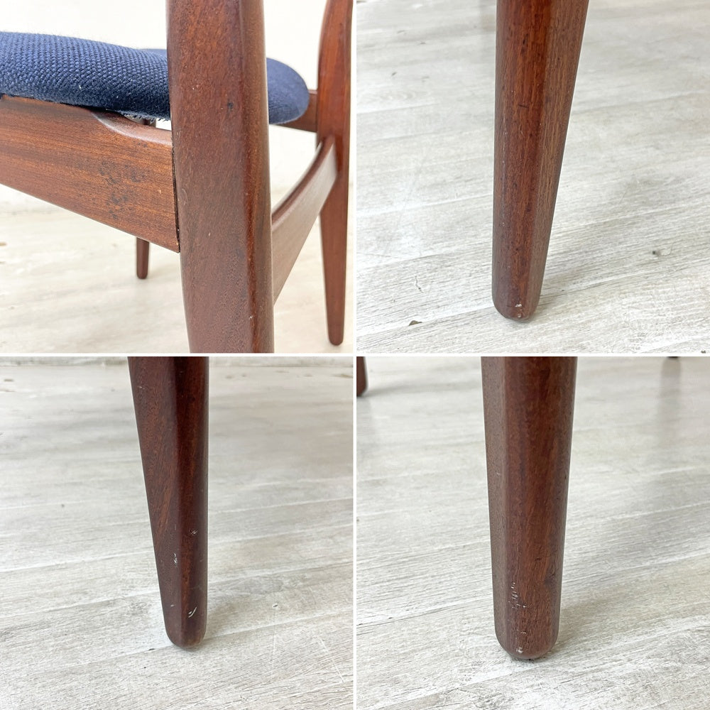 北欧ビンテージ Scandinavia Vintage ダイニングチェア 無垢材 ファブリック 北欧家具 モダンデザイン B ●