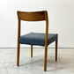 朝日木材加工 エッダ EDDA Dining Chair101 Fabric ダイニングチェア ブルー 北欧 定価￥33,000- A ●