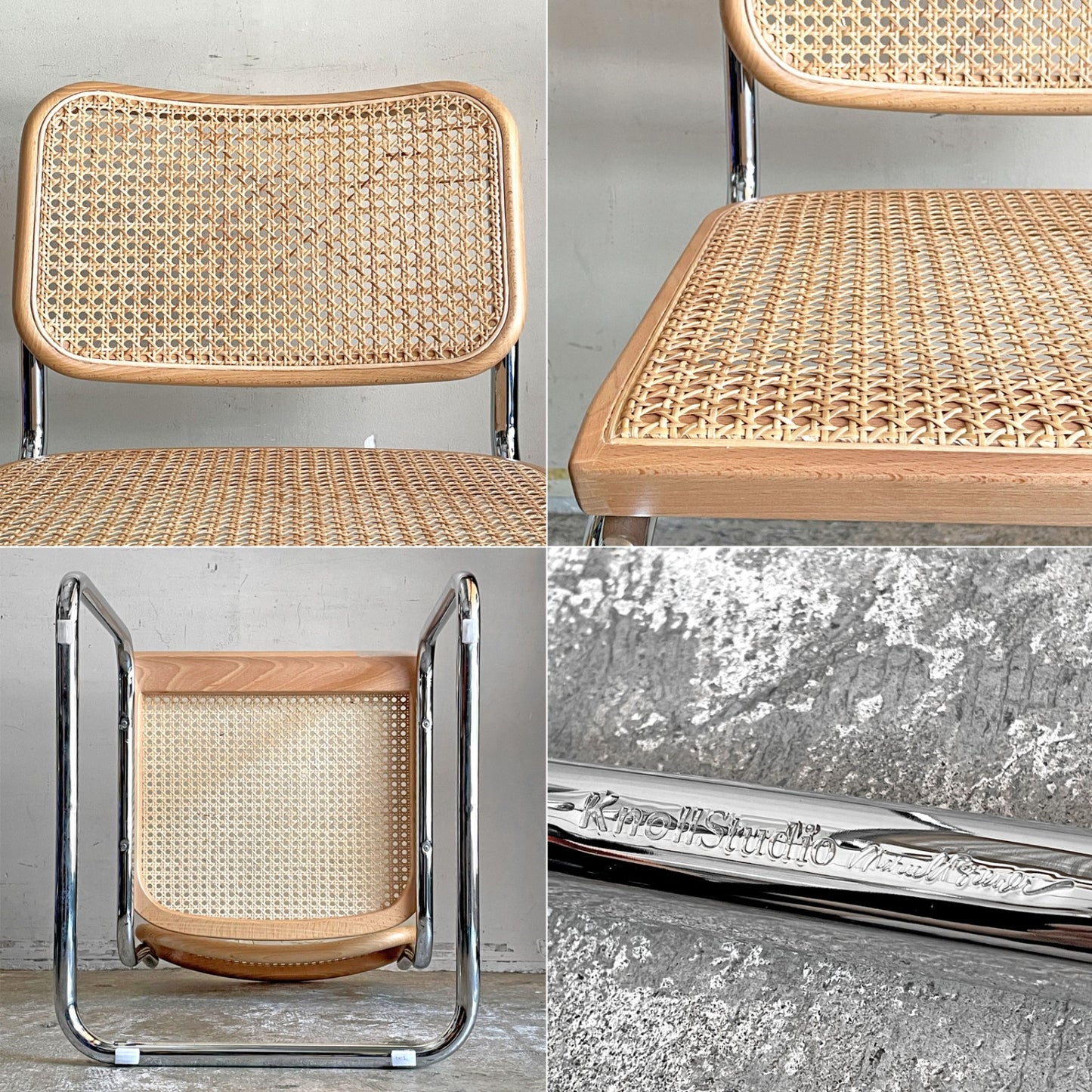 ノルスタジオ Knoll Studio ブロイヤーコレクション Breuer Collection チェスカチェア CESCA CHAIR アームレス マルセル・ブロイヤー 美品■