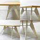 ヴィトラ vitra イーエム EMテーブル EM Table ダイニングテーブル ウッド天板 オーク材 突板 スチールベース ホワイト系カラー w200㎝ ジャン・プルーヴェ 定価￥594,000- ●