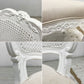 サラグレース Sarah Grace SGD デビュー ダイニングチェア DEBUT DINING CHAIR CHARM BD WHITE&NATURAL LINEN ラタンバック アンティーク風 参考定価 \55,000- D ●