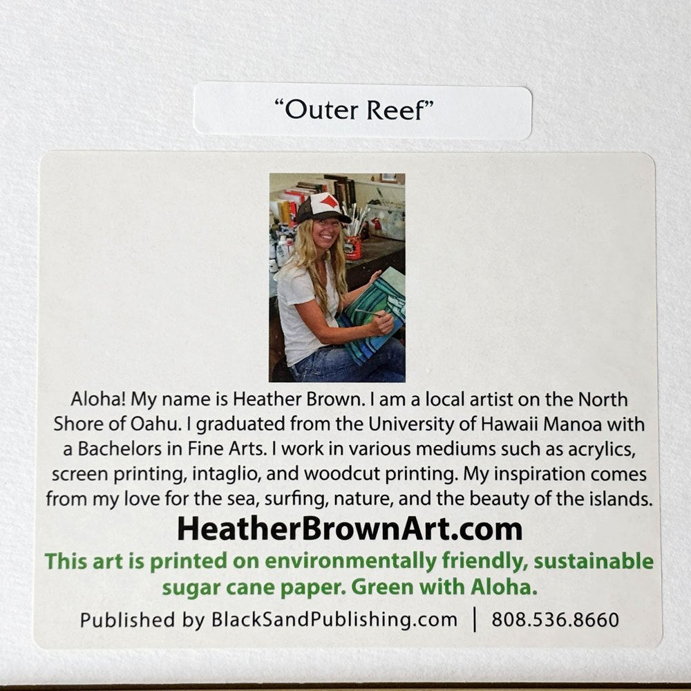 Heather Brown Art.com ヘザー・ブラウン Heather Brown アウターリーフ Outer Reef アートプリント 額装品 ハワイアンアート ◇