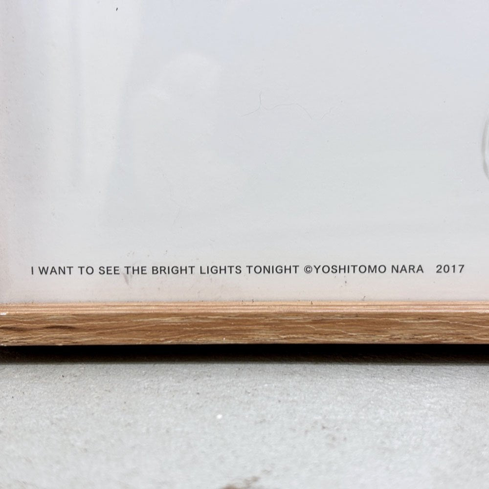 奈良美智 I want to see the Bright ポスター 額装品 N's YARD 現代美術 ●