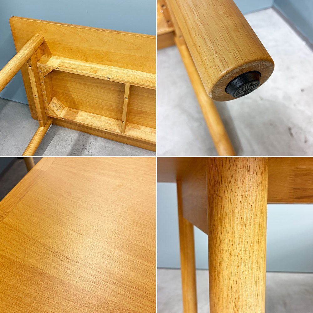 無印良品 MUJI 木製テーブル ダイニングテーブル ラバーウッド材 Ｗ180cm ナチュラルデザイン 参考定価￥59,900- ◎