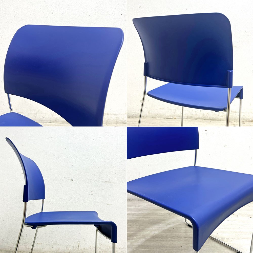 ヴィトラ Vitra シムチェア Sim chair スタッキングチェア ジャスパーモリソン ブルー 参考定価￥50,600 A ●