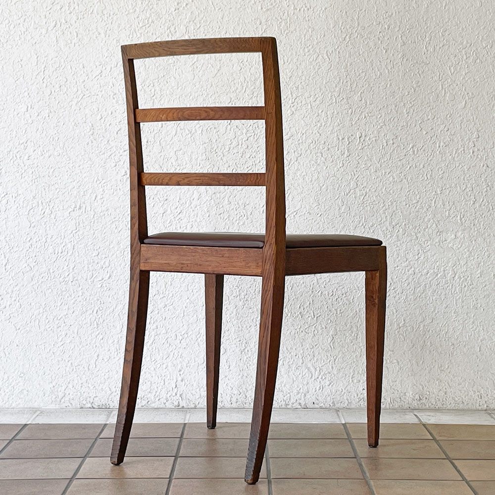 フリッツハンセン Fritz Hansen 木製 ダイニングチェア サイドチェア ハイバック オーク無垢材 ビンテージ 1940-50s 希少 デンマーク 北欧家具 ◇