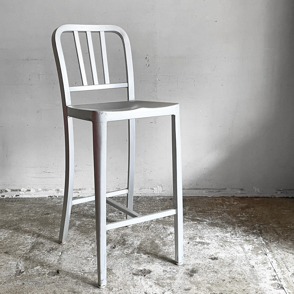 ネイビーバースツール Navy BarStool カウンターチェア アルミニウム インダストリアル リプロダクト B ■