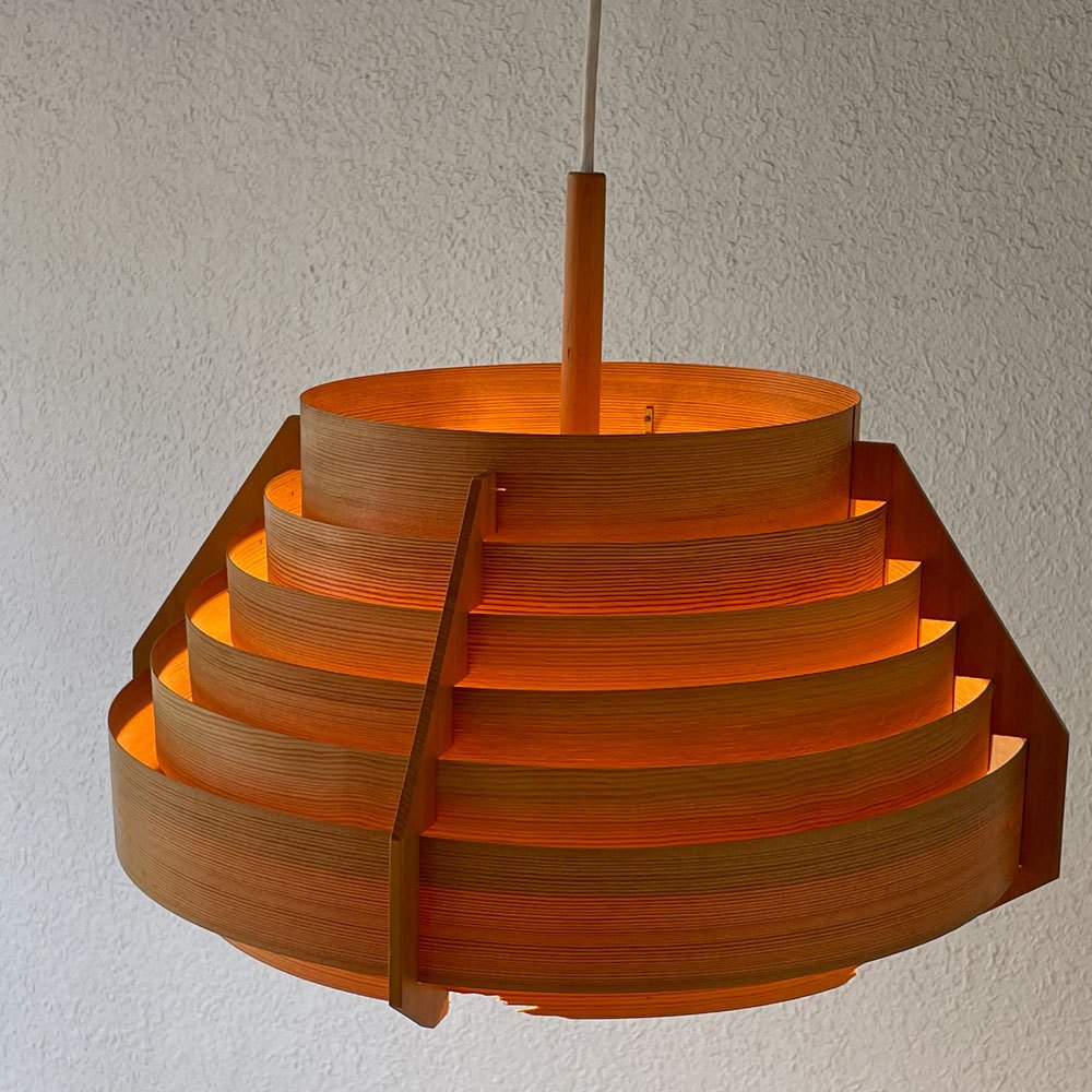 ヤマギワ YAMAGIWA ヤコブソンランプ JAKOBSSON LAMP P2421 ペンダントライト 3灯 ハンス・アウネ・ヤコブソン パイン材 北欧照明 スウェーデン ◇