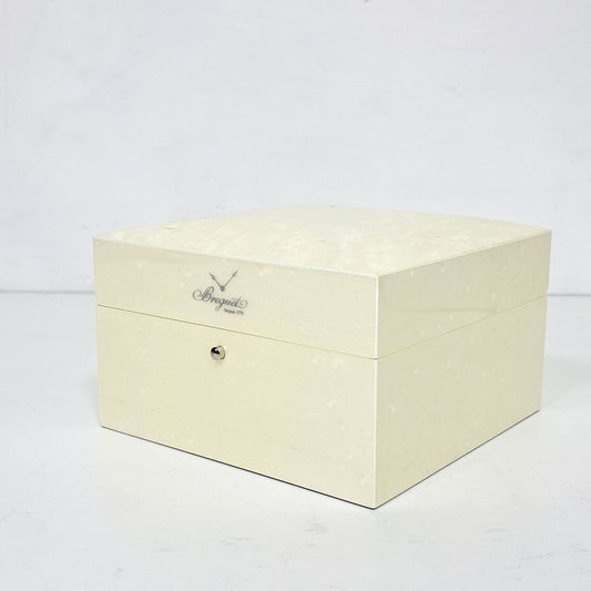 ブレゲ BREGUET 腕時計 純正ボックス 木製 箱のみ アクセサリーボックス 小物入れ 説明書 冊子付き フランス オフホワイト B ●