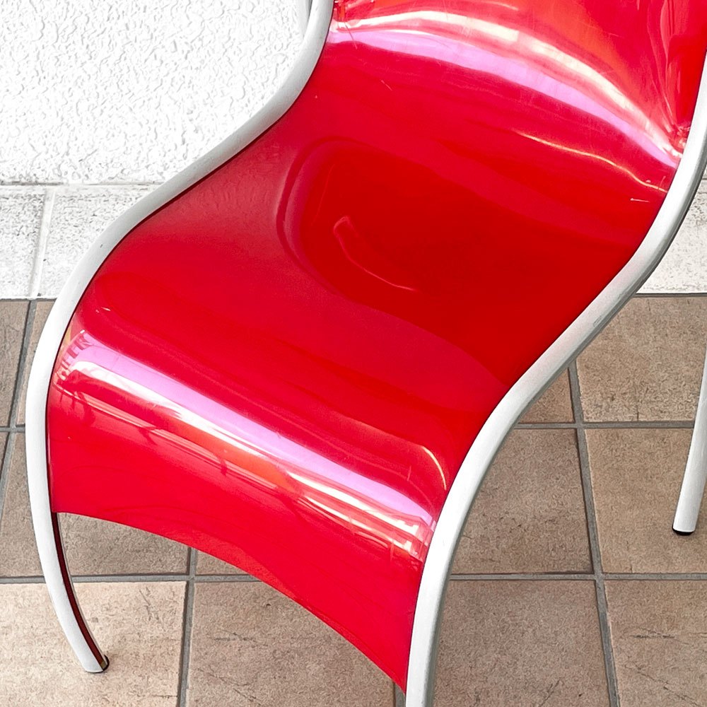 カルテル Kartell FPE chair スタッキングチェア ダイニングチェア アルミ ポリプロピレン レッド ロンアラッド イタリアモダン 廃番 ◇