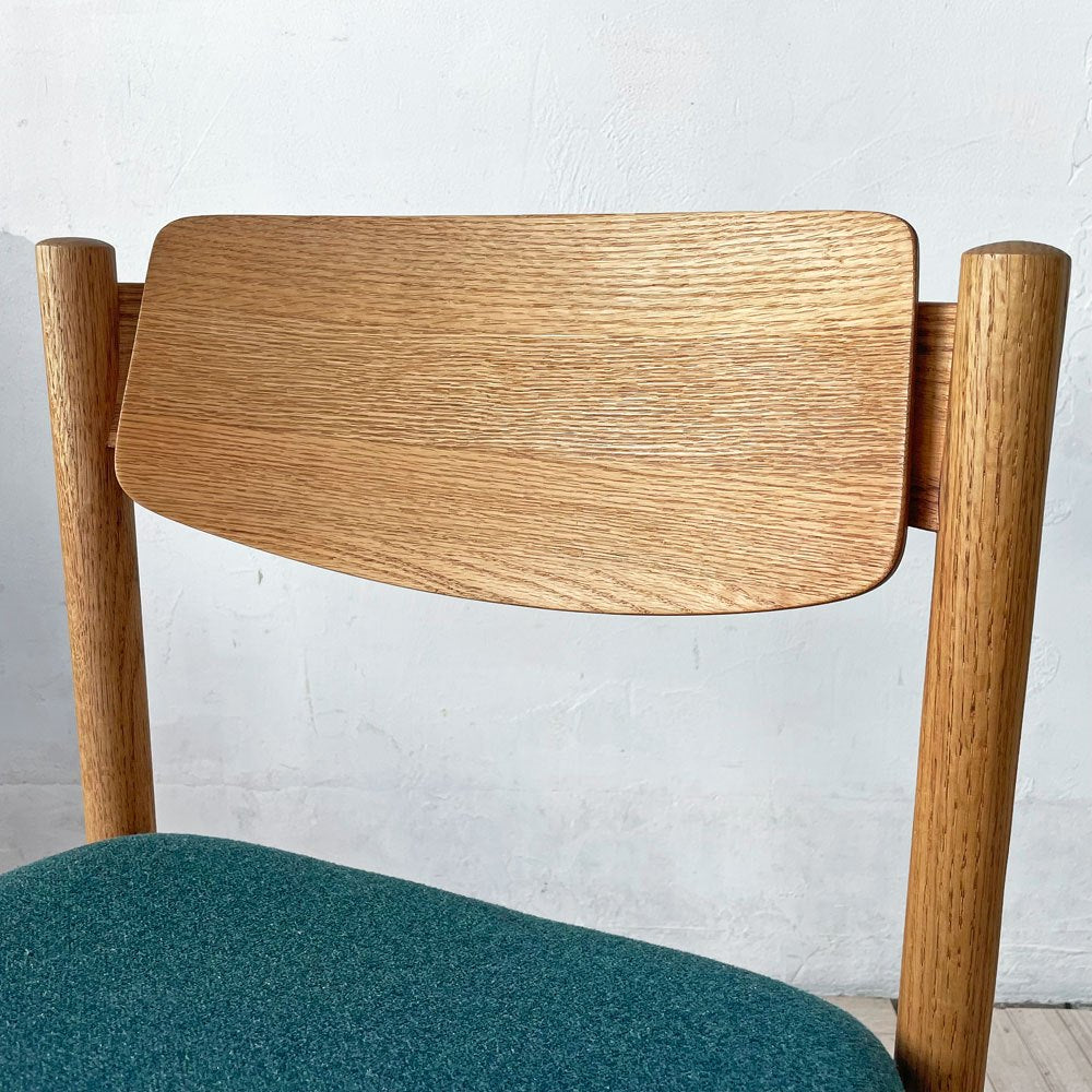 モモナチュラル MOMO Natural READY-MADE アントバックチェア ANT BACK CHAIR OAW MEDIUM teal green オーク材 ダイニングチェア 定価￥25,000- A★