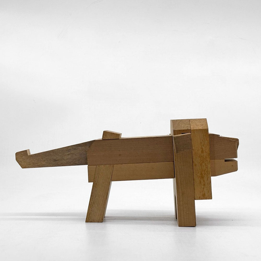 山中組木工房 Yamanaka Kumiki 動物シリーズ ライオン 三代目 山中広吉 箱根伝統工芸 組木細工 ●