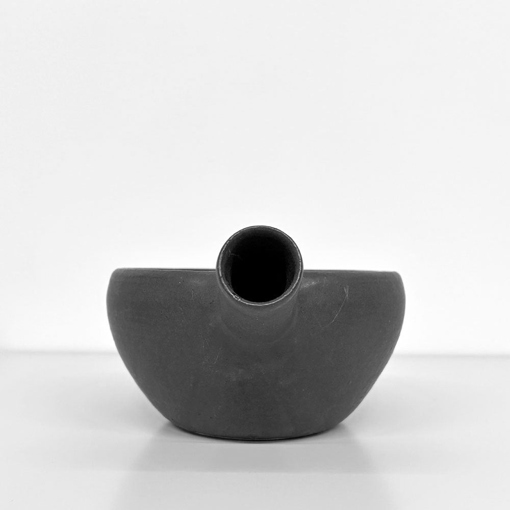正島克哉 Katsuya Shoujima 片手土鍋 中 黒 全幅16cm 直火可 工房正島 現代作家 B ◎