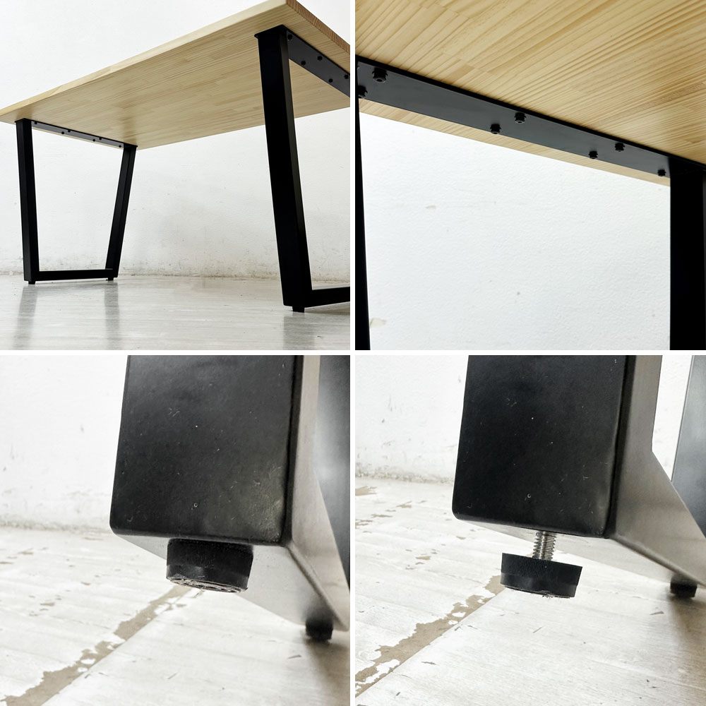 かなでもの KANADEMONO ザ・テーブル THE TABLE デスク W140xD80cm ラバーウッド スクエア脚 ●