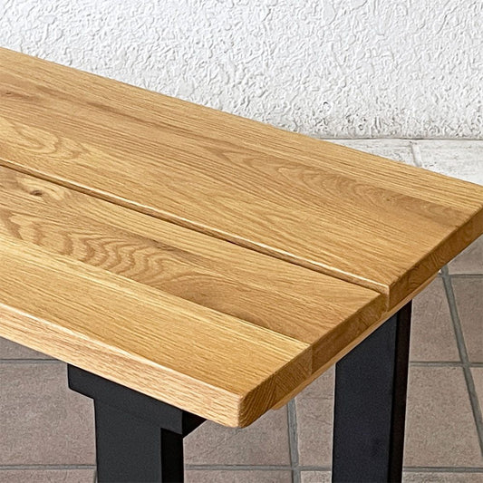 関家具 ベルデ Verde Ⅲ ベンチ オーク無垢材 W140cm 定価￥25,800- 展示品 美品 ◇