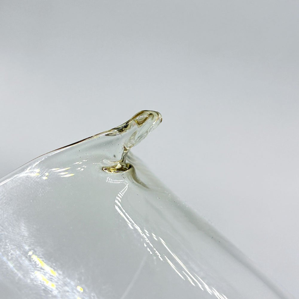 稲葉知子 片口カップ 吹きガラス H7.5cm 現代作家 ●