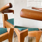 ウッドユウライクカンパニー WOOD YOU LIKE COMPANY アイチェア AI CHAIR ハーフアームチェア チェリー無垢材 クッションタイプ グリーンファブリック 座面張替済 ◎