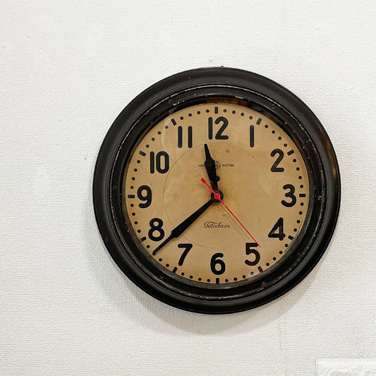 ゼネラルエレクトリック General Electric GE ビンテージ ウォールクロック 壁掛け時計 米国 USビンテージ ●