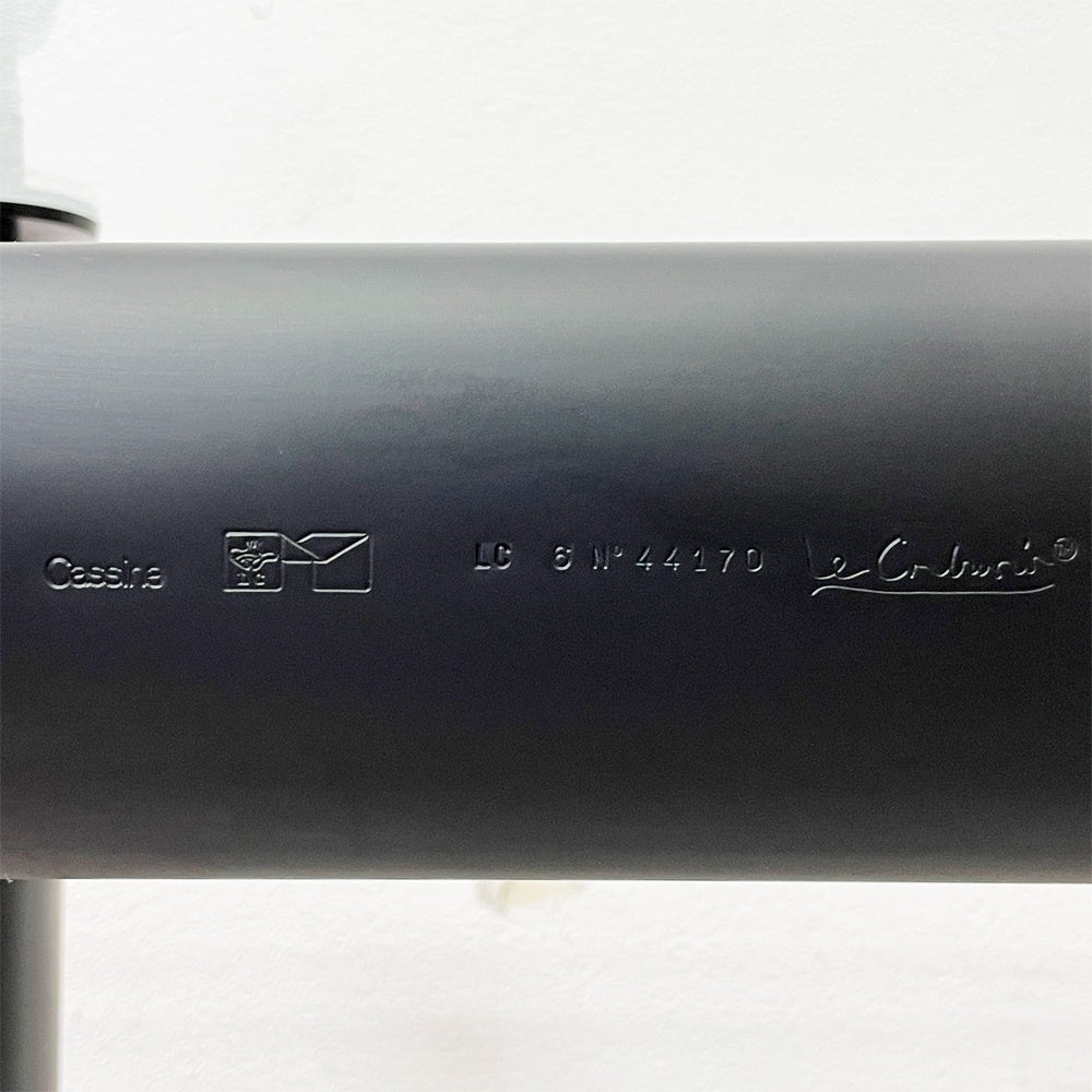 カッシーナ Cassina ル・コルビジェ LC6 ダイニングテーブル ターブル テューブ ダヴィオン テーブル 6 TABLE TUBE D’AVION ガラス天板 W225×D85cm ブラック 定価￥1,111,000- ●