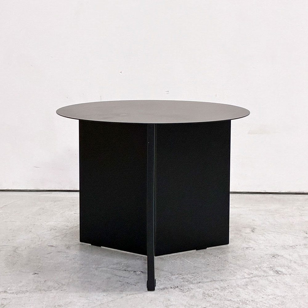 ヘイ HAY スリットテーブル SLIT TABLE XL サイドテーブル ローテーブル ラウンド Φ45cm スチール ブラック 北欧 デンマーク モダン B ●