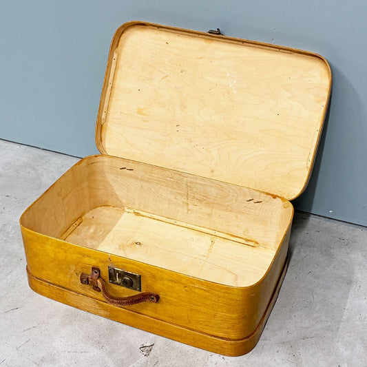 ビンテージ Vintage 木製トランク スーツケース バーチ材 白樺 店舗什器 フィンランド 北欧雑貨 ◎