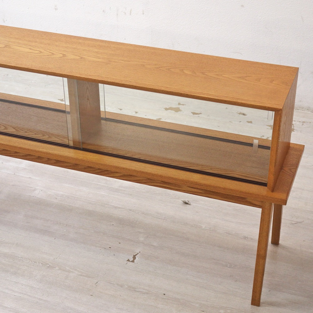 パシフィックファニチャーサービス PACIFIC FURNITURE SERVICE オーク材 ガラスキャビネット 両面 オーダーメイド ●