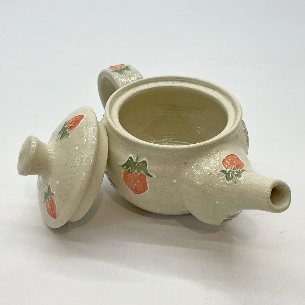 中村佳菜子 Kanako NAKAMURA いちご ポット イチゴ 苺 急須 うつわ 器 現代作家 クラフト陶器 美品 ★